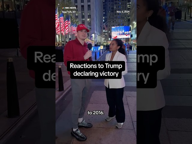 Reactions to Trump declaring victory