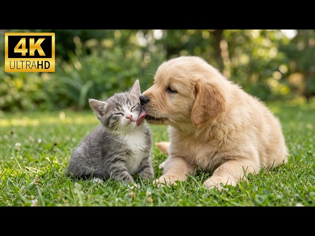 Baby Animals 4K - Cute & Funny Moments of Little Pets Playing in the Garden