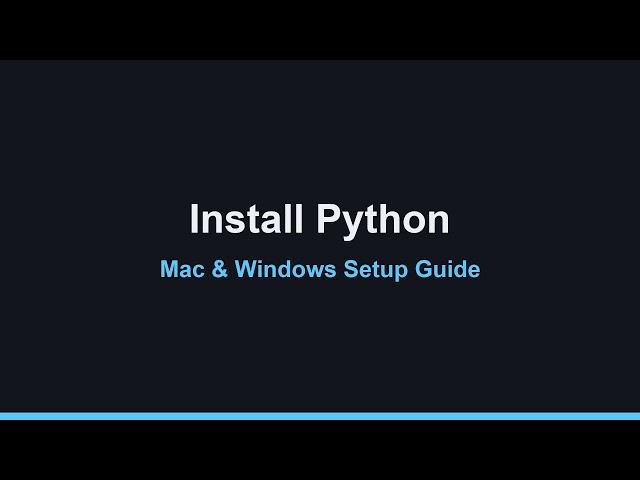 How to Install Python on Mac & Windows | Beginner Setup Guide