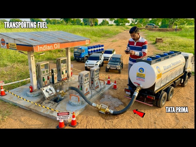 RC Fuel Tanker Trucks Transport Diesel in Tuff Terrain To Fuel Station  – Chatpat toy tv