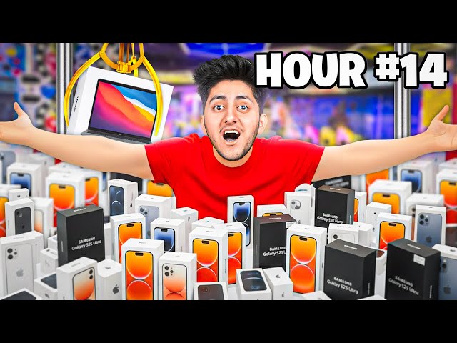 Spent 24 Hours in an Arcade to Win the Most Expensive Prize!