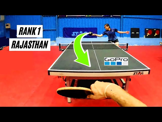 GoPro Table Tennis Chopper POV vs Rajasthan Rank 1 | Table Tennis Girls Champion (SGFI)