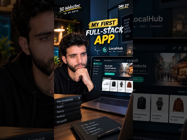 I’m Building My First Full-Stack App 🚀 | 30 Websites Challenge — Day 27
