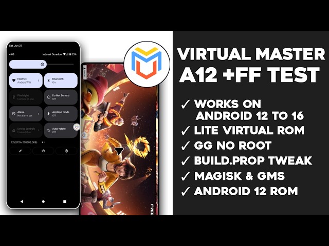 Virtual Master v3.2.66 | Android 12 Custom ROM Magisk Rooted | FF Test (Request)