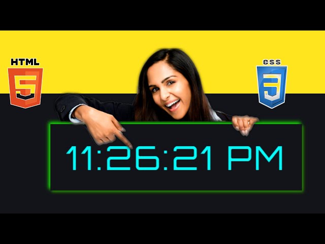 Digital Clock using HTNL CSS & Javascript 2020