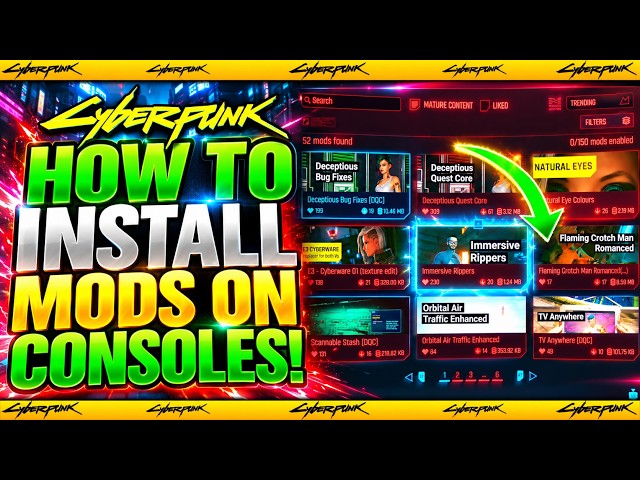 Cyberpunk 2077 - How to Install MODS On Consoles - Xbox, Playstation & Switch (HOW TO GET MODS)