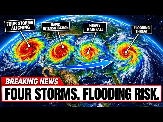 Four Large Storms Are Lining Up at Once — And the Flood Risk Is Getting WORSE