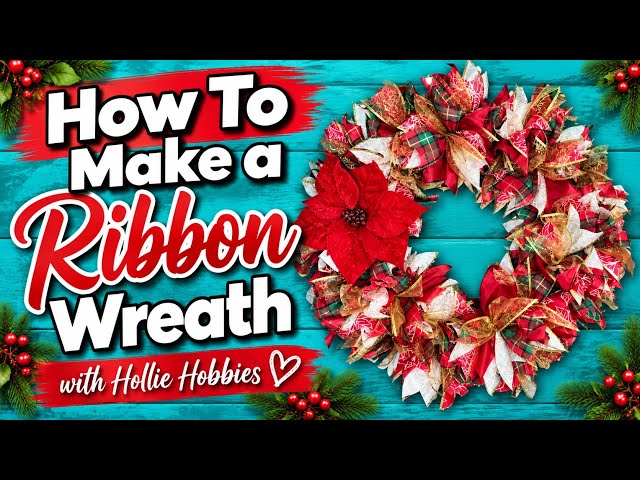 Ribbon Wreath/ Wreath Making/ Ribbon Wreath Tutorial Christmas/ How To Make a Ribbon Wreath/ Holiday