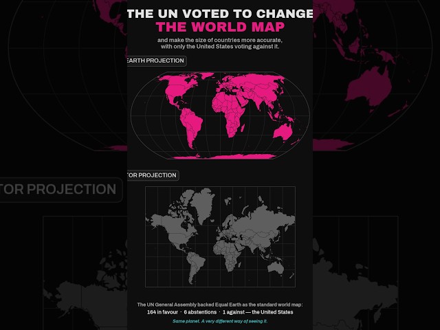 The UN voted 164 to 1 to change the world map.