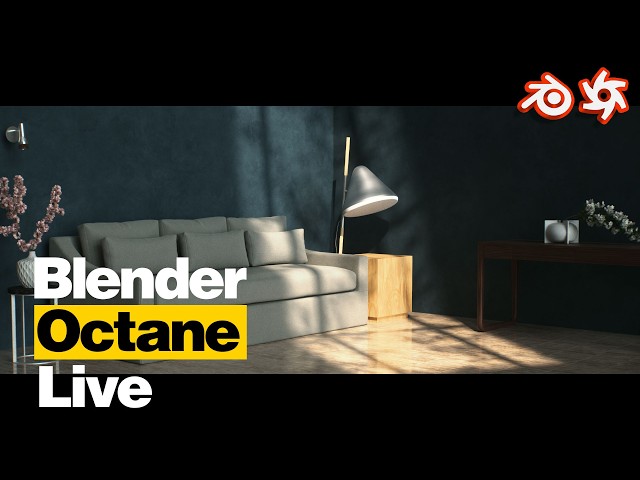Making a Room Scene Blender Octane 🔴[Live]