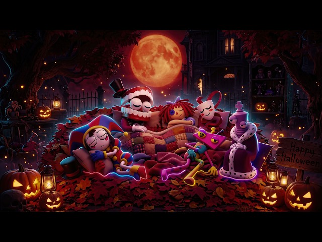 (NO ADS) Cozy Pumpkin Dreams with Pomni | TADC Halloween Piano Music for Deep Sleep
