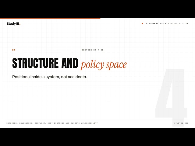 IB Global Politics SL 3.3b — Barriers