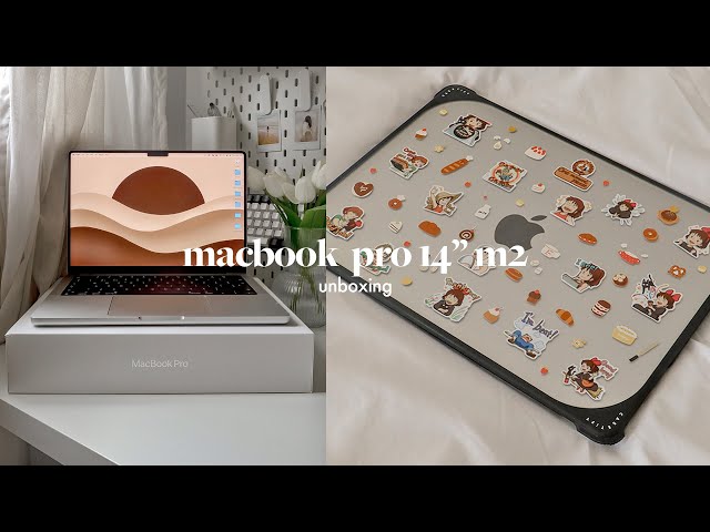📦 unboxing MacBook Pro M2 (silver) 2023 | set up & first impressions *aesthetic* 💻☁️✨