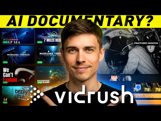How To Create Faceless Full Length Documentary YouTube Videos With AI (VidRush Tutorial)