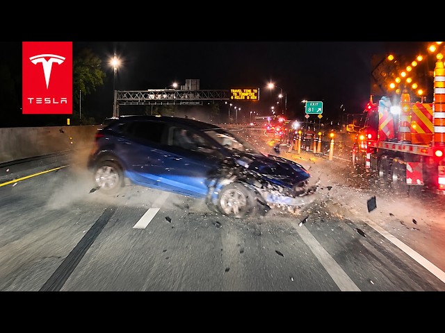 THIS TESLA HAD NO CHANCE!