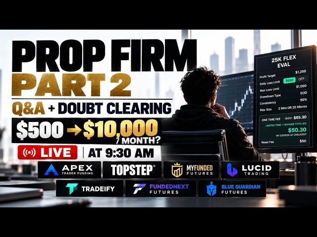 Futures Prop Firms LIVE Q&A 🔥 Part 2 | $500 to $10K/Month? Which Account Is Right for You?