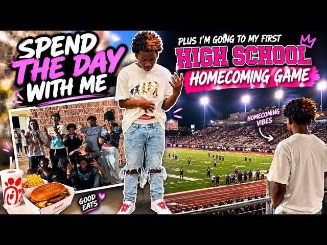 Come With Me to My FIRST High School Homecoming Game 😱🏈