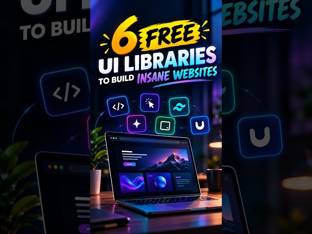 Build Next-Level Websites for FREE! 🔥 6 UI Libraries You Need  #webdevelopment #coding #uiuxdesign