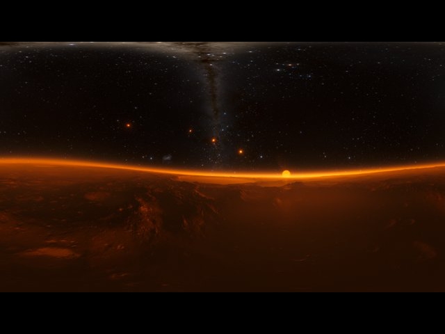 Virtual reality view of the TRAPPIST-1 planetary system