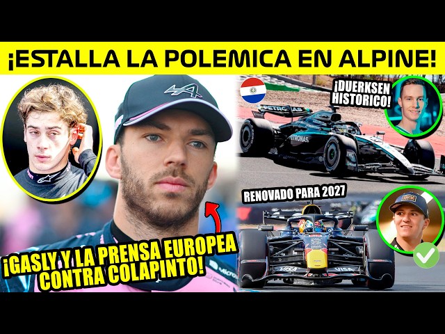 ⚠️PRENSA CONTRA COLAPINTO❌ GASLY se VICTIMIZA💥 DUERKSEN DEBUTA en un F1🚀 OCON FUERA🚨 HADJAR RENOVADO