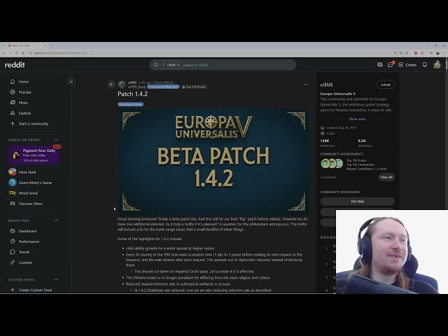 EU5 Patch 1.4.2: What Changed? Full Patch Notes Review