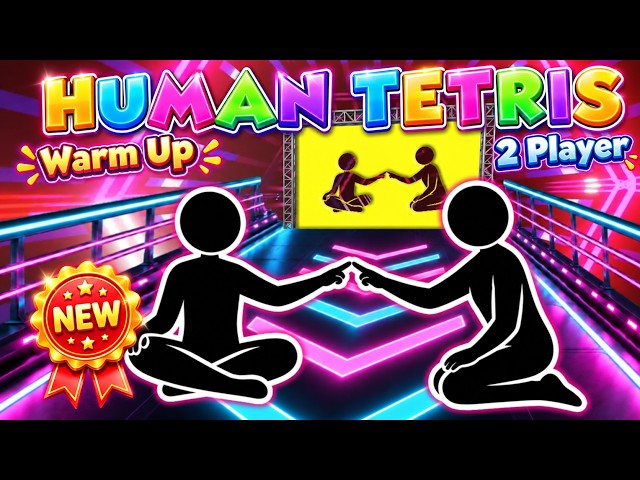 HUMAN TETRIS 2-Player 🤝| Viral Immersive Interactive Warm-Up 👥 SYNC YOUR MOVES BEFORE IT'S TOO LATE!