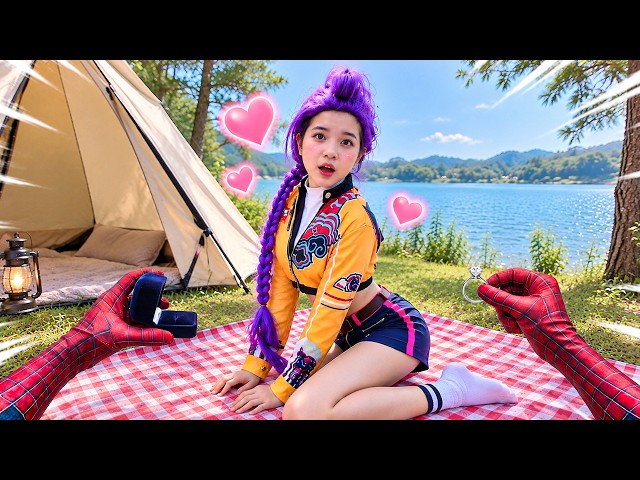 K-POP Girls Fight for Spider-Man's Attention at the Ultimate Picnic! | Funny POV