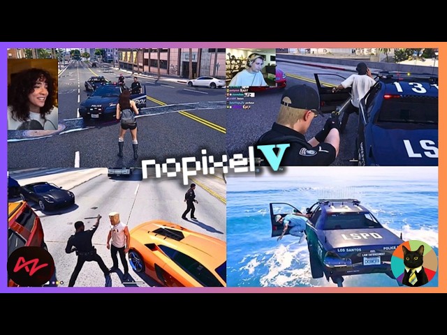 🚨Pierre Paul (xQc) Chases Kali (Cinna) & Brick Bois for ATM Robbery I NoPixel V GTA RP