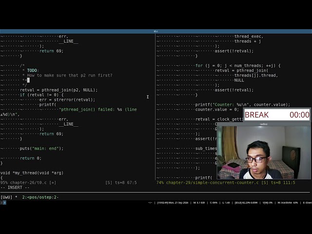 Live study: read along book "Operating Systems: Three Easy Pieces" (Part 203)