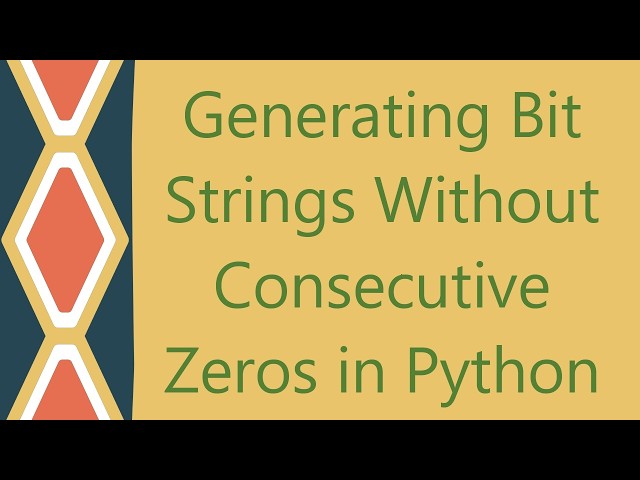 Generating Bit Strings Without Consecutive Zeros in Python