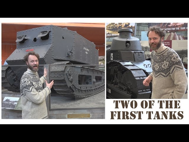 Two early tanks - at Bovington Tank Museum