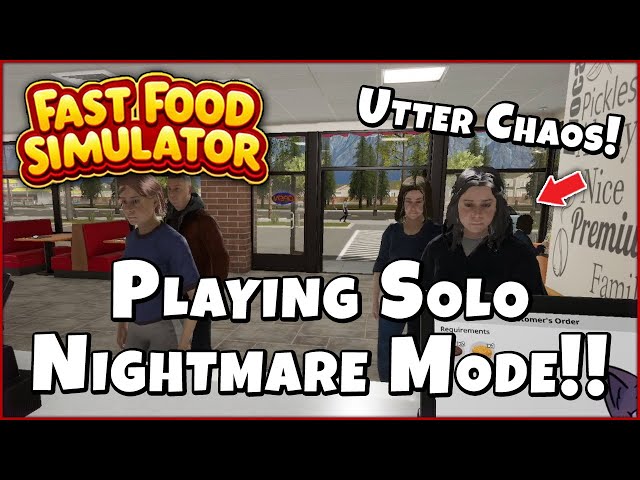 Solo Nightmare Difficulty in Fast Food Simulator!! (OVERWHELMING)