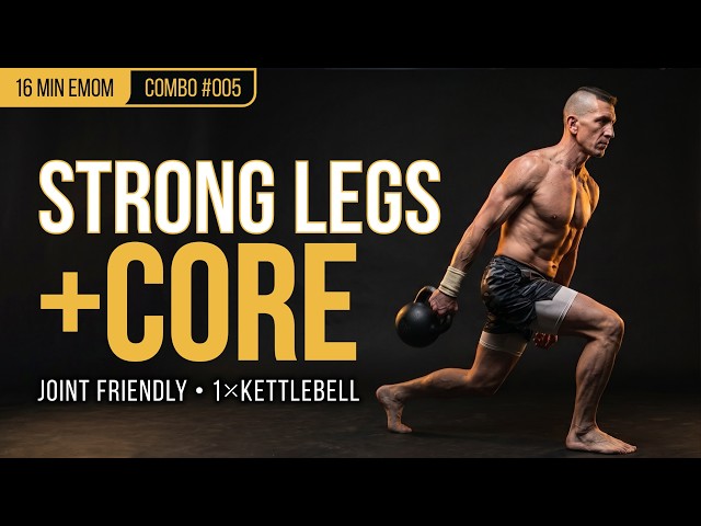 Strong Legs & Core After 40: Joint-Friendly Single Kettlebell EMOM