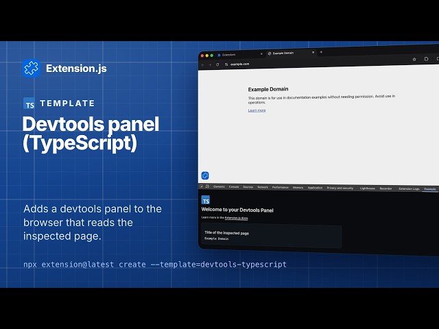 Devtools TypeScript template for browser extensions