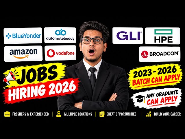 Latest Jobs Hiring 2023-26🚨 Amazon, Magna, CGI, Vodafone & More | Freshers & Experienced | Apply Now