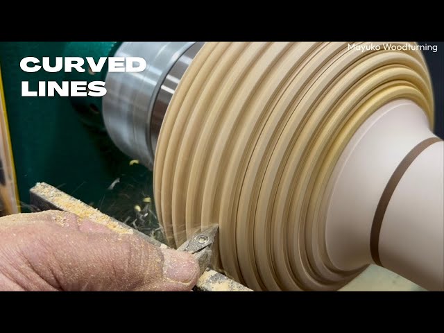 Curved lines woodturning
