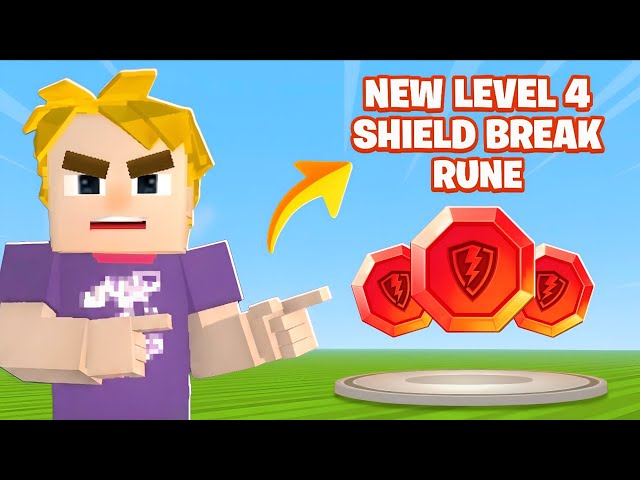 Power of New Shield Break Rune! | Blockman Go Bedwars