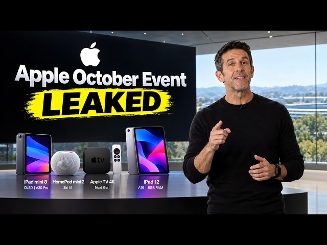 Apple’s BIGGEST October Event Leak JUST Happened… iPad Mini 8, Apple TV & HomePod 2!