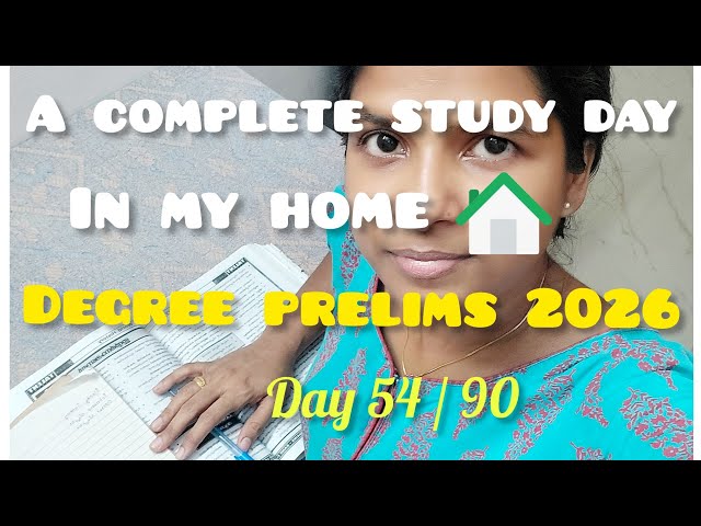 Degree Prelims 2026 Study Vlog #psc #kpsc