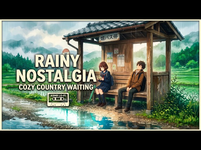 Rainy City Rooftop Garden | 8 Hour Seamless Anime Loop | Chill Lo-fi Background