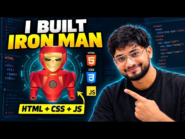I Built an Interactive Iron Man Suit Using HTML, CSS & JavaScript!
