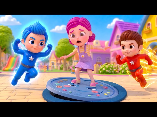 Be Careful Of The Manhole! | Super Hero Come To Rescue | Joni Joni Kids Songs & Nursery Rhymes