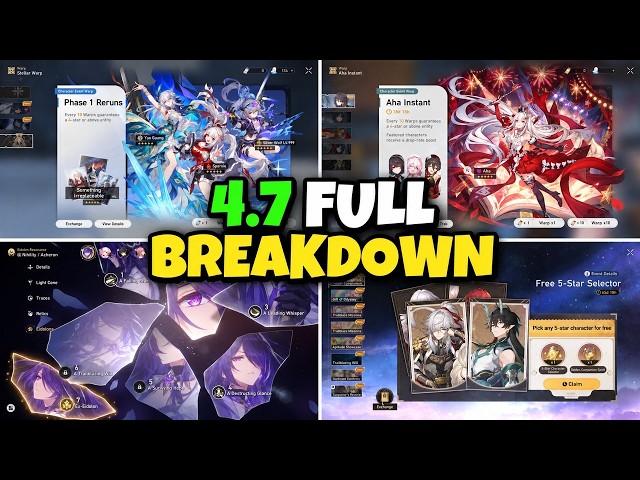 4.7 FULL BREAKDOWN!!! THE FIRST PLAYABLE AEON, FREE 5 STARS & EVERYTHING ELSE - Honkai: Star Rail
