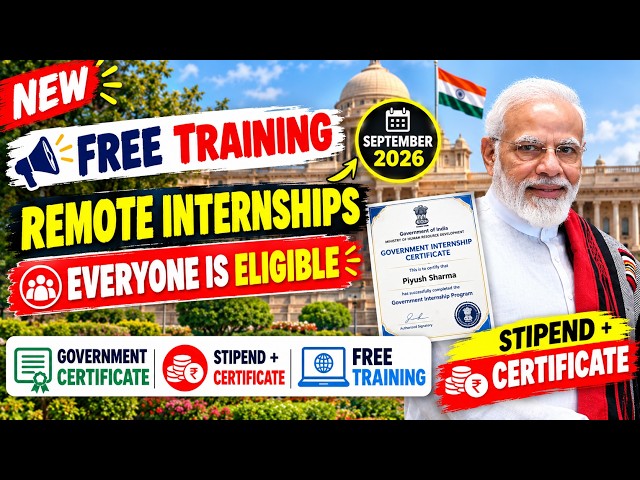 AICTE Free Training + Remote Internships 2026 | Work From Home | Engineering Internship