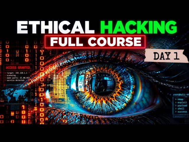 ETHICAL HACKING FULL FREE COURSE 🔥 DAY 1 | Learn Hacking From ZERO.