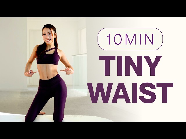 10 MIN SMALL WAIST WORKOUT 🔥 (Deep Core + Hourglass Abs) No Equipment