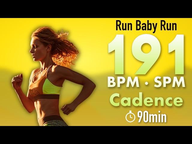 191 BPM Running Music 2026 | 90 Min Nonstop Mix | Speed Intervals · 191 SPM High-Cadence