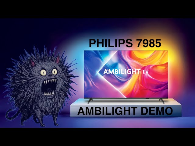 Демонстрация и обзор телевизора Philips серии 7985 QLED Ambilight 4K
