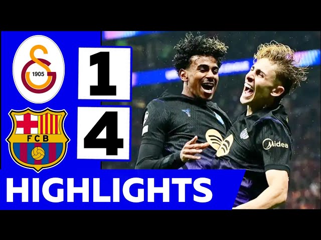 Galatasaray vs Barcelona (1-4) • GORDON ADEYEMI FERMÍN CANCELO Goal & YAMAL Assist • UCL Highlights