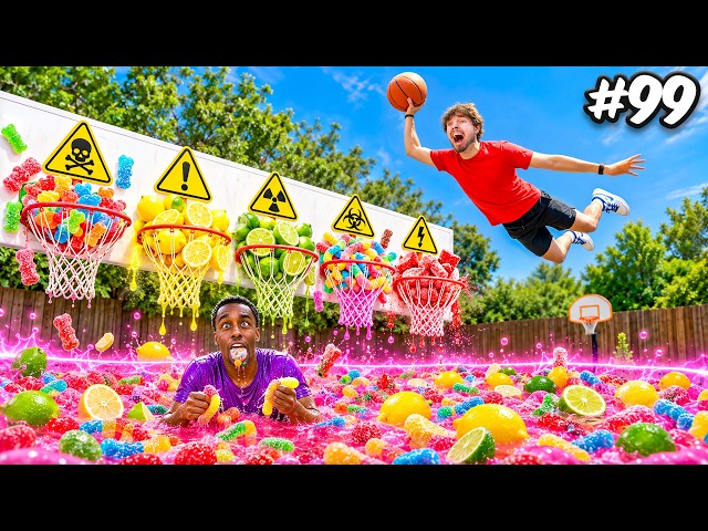 100 SWEET vs SOUR Basketball Challenges!